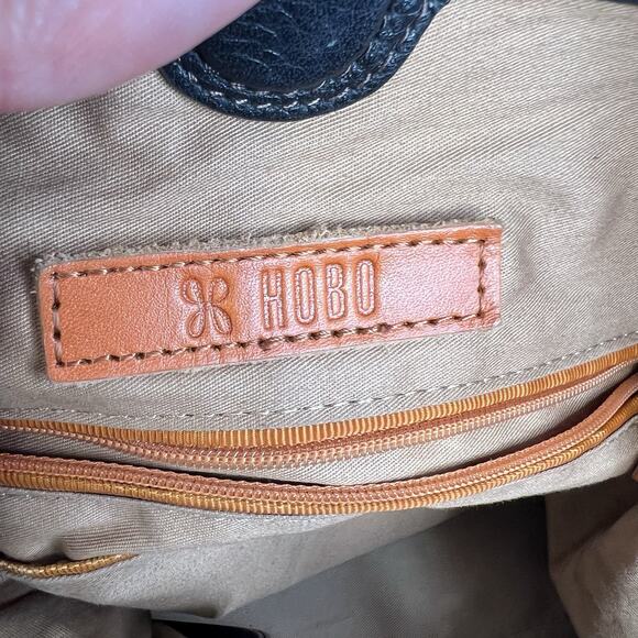 HOBO International Pier Black Suede Leather Crossbody Shoulder Bag Convertible - Picture 11 of 15